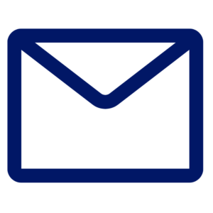 Símbolo de carta representando o campo de e-mail